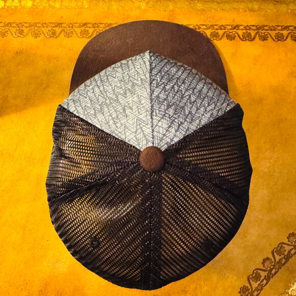 Prana Journeyman Lone Wolf black brown Trucker Mesh Snapbak Organic Hat Cap NEW - Picture 7 of 11